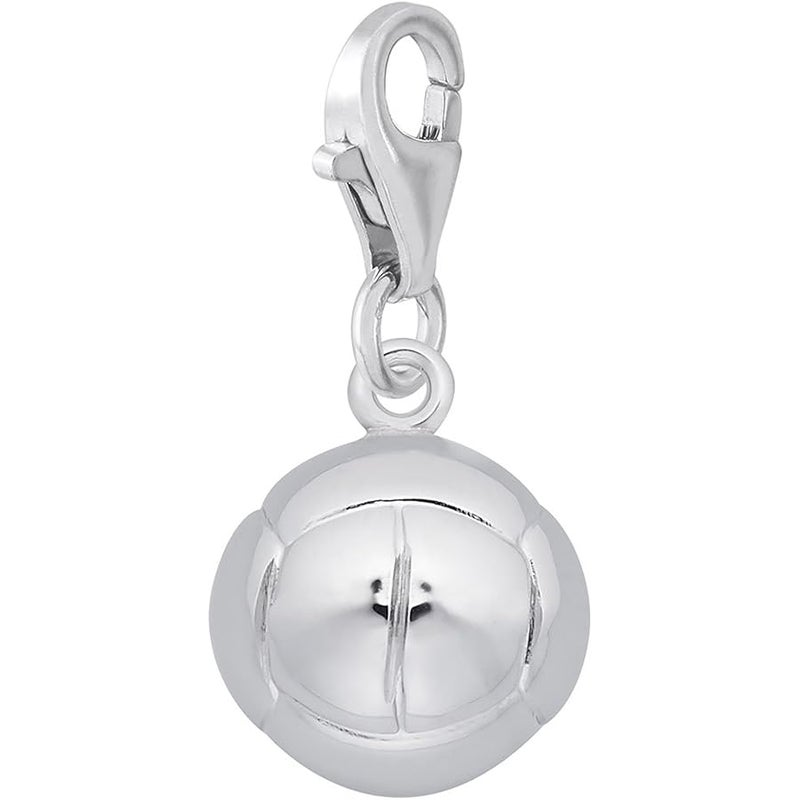 Volleyball Charm with Lobster Claw Clasp, Charms for Bracelets and Necklaces
